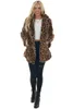 Damesjacks Winter Luipaard Afdruk Jacket Stand Kraag Warm Parkas Out meter herfst Koreaanse vrouwelijke losse faux bontjassen