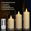 6pc Candle LED sem chamadas de LED de 6pc Luzes de chá com timer remoto para o casamento decoração de Natal 240430