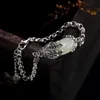 Bracelet primitif chinois antique pixiu rétro rétro à la main naturel hurtien huitien sort artisanat artisanat charmant des femmes bijoux argentés Q240506