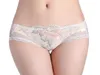 Sexy Flower Rose broderie Briefs dentelle Lace Low Basse Voir à travers la culotte Lingeries Femme Sous-vêtements Pantal