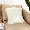 Cushion/Decorative Nordic Faux Fur Cushion Cover Artificial Wool Throwcase Cushion Case Home Soft Living Room Bedroom Car Decorative 50x50cm