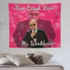 Ornament Mr Worldwide säger att leva skratt älskar rolig tapestry affisch vägg flagga boutique konst banner hängande pop heminredning för rum sovsal