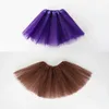 W86O Tutu Dress Summer Kids Baby Dance Tutu kjol för Girl 3 Layers Tulle Toddler Lace Pettiskirt Dance Kirt D240507