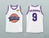 Anpassad Nay Mens Youth/Kids Sylvester The Cat 9 Tune Squad Basketball Jersey med Space Jam Patch Top Stitched S-6XL