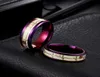 Luminous para Pierścień 8 mm 6 mm świecące serce bicie serca Ekg Purple Wedding Pierścionka Świeci Miłość w ciemności6607547