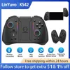 S LINYUVO KS42 Scheda da gioco wireless per Nintendo Switch/LED Switch Switch Controller Bluetooth Wake-up 6-Asse Joypad Metal Joystick J240507