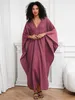 Femmes plage Wear Women Wear Edolynsa 2024 Femmes Plus taille Kaftan Summer Swimsuit Cover Up Up-Tadit V-Neck Batwing Sleeve Vacation Beach Robe Q1306 D240507