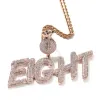 Hip Hop Hop Nome personalizzato Collana Simbolo del dollaro Gancio di gancio Lettera Ing personalizzata per donne uomini