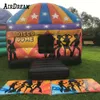 4mlx4mwx4mh (13,2x13.2x13.2ft) Tema de festa de alta qualidade Rainbow Rainbow Colorful Inflatable DiscO dancing Music Dome Castle Bouncy Pumping Bouncer