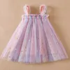 USJ2 TUTU Jurk Toddler Baby Girl Dress Rainbow Sequins TULLE TUTU Vestidos 1-5 J Kids Verjaardagsfeest Princess Set Infant Summer Sweet Outfits D240507