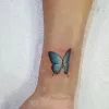 Books 3D Butterfly Temporary Tattoos Waterproof Lasting Colorful Butterfly Arm Wrist Chest Body Fake Tatto Stickers for Women Grils