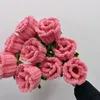 Flores decorativas Pérola rosa pequena buquê de buquê feita à mão terminado com arame twisted stick artesanato diy flor criativo criativo dia dos namorados decoração de festa
