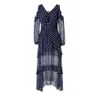 428 XXL 2024 Milan Pist Elbisesi İlkbahar Yaz uzun kollu elbiseler mavi siyah kadın elbise moda yüksek kaliteli guoer