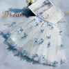 Туто платье летние девочки сетчатая юбка для пастырской трехмерной бабочки Новая милая девочка-малыша Тучка
