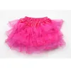 Tutu Kleid Girls flauschig 2-8 Jahre Chiffon Pettiskirt Solid Colors 3 Lays Tutu Röcke Girl Tanz Rock Weihnachten Tüll Petticoat D240507