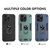 新しいiPhone 15 Pro Max Shockproof Magnetic Phone Case iPhone 14 13 12 Pro回転ブラケットバックル携帯電話ケースリングスタンドキックスタンド