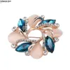 Pins broches dames mode sieraden uv kristallen broche gebruikt voor sjaalknop kleding accessoires bloemen opaalbroche wx