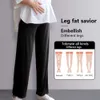 40-82.5kg Ladies Outer Wear Wide Leg Draped Large Size Straight Long Maternity Clothing # Pants Pregnant Women# pants pregnant clothes 903