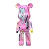 Decorative Objects Figurines 27cm Graffiti Bear Figurine Cartoon Violent Bear Statue Piggy Bank Creative Home Decoration Animal Statue Storage Art Ornament T2405