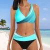 Costumi da bagno femminile di alta qualità in costume da bagno a 2 pezzi set normale stampato 3D Sports Beach Vacation S-5XL