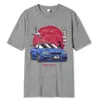 Męskie koszulki 2023 Summer Mężczyźni Kobiety bawełna db t shirt harajuku estetyczna 11-shirt zabawna jdm legenda kartury Nissan Skyline R34 T240506