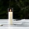 Velas 1pc 3.46 / 4.52 / 5.51 polegadas Videiras de vidro para vela de pilar e pateta decoração de castelas de castiça