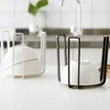 Jewelry Pouches Kitchen Dish Rack Metal Plate Bowl Pot Lid Drying Stand Holder Desktop Drain Dishes Storage White