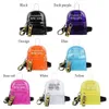 Sac à dos laser transparent pour femmes bonbons lettre de couleur mini sac d'épaule PVC Jelly Small Schoolbag 240506