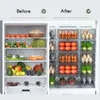 Opbergtassen lade koelkast doos fruit transparante organizer bins groente vriezer koelkast stapelbare keuken items b