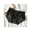 Women's Panties French Lace Thin Women Feel Semi-transparent Mid-waist Pure Cotton Crotch Comfortable Breathable Girly Jacquard