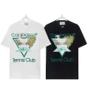 Casablanc Thirt Men Designer Thirts Fring Summer New Style Starry Castle Short Maniche Casa Magliette T-Shirt Tennis Club