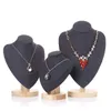 Jewelry Stand Velvet necklace display stand used to bamboo chain jewelry model bust Q240506