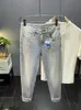 Jeans de fumée grise pour hommes 2023 printemps et automne.