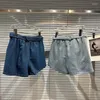 Jeans pour femmes lâches larges larges courte 2024 Summer Particule Hingestone Drive Design élastique Taie Baggy Denim Shorts Pantalon