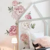 Adesivos adesivos de parede de vinil Flores Decoração da sala de estar Adesivo peony para decalques de parede para crianças quartos flores de flor da vida adesivo de parede