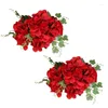 Dekorative Blumen 2pcs Künstliche Bouquet Hochzeitskorridor Crossing Römische Säulenführer Rosenschmuck Desktop Blumendekoration