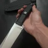 Högkvalitativ ER Survival Straight Knife A8 Satin/Black Blade Full Tang Forprene Handle Fixed Blade Tactical Knives With Kydex