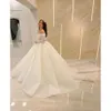 Abiti a sfera Abito saudita arabo fuori spalla a maniche lunghe abiti da sposa in pizzo spazzano abiti da sposa s da sposa s