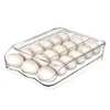 Bouteilles de rangement Refrigérateur d'oeufs Refrigérateur Auto Rolling Plateau de récipient empilable pour tri et stocker Organisateur de réfrigérateur