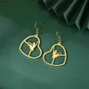 Boucles d'oreilles de ballet à poisson de lustre