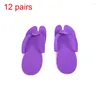 Freizeitschuhe 12 Paar Einwegschaumschuhe tragbare Reise Eva Flip Flop Pediküre Strand für El Nagel Salon Spa Sandalen