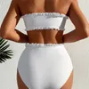Bikini de maillots de bain féminin Ensemble de baignade de taille de baignade Brésilien 2024 Mujer Baigneurs