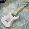 Guitar St Electric Guitar Solid Body White Color Maple Twalenboard Wysokiej jakości Guitarra Bezpłatna wysyłka