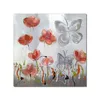Schilderijen abstracte bloemen met vlinder schilderen op canvas hand geschilderde olie handgemaakte decoratieve muurkunst voor de muurkamer drop leveren dh4ev