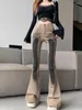 Frauen Jeans Reddachic Y2K Khaki Denim Bootcut Hosen für Frauen schmutzige Wäsche Distressed hohe Taille Flare 90er Retro Glockenboden Hosen Hose