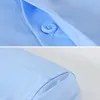 Мужские платья рубашки S-6xl скрытая пуговица бамбуковая волокна роскошные мужские мужские с длинные SLE социальные рубашки Slim Fit Elastic Anti-Wrinkle Формальная элегантная рубашка D240507