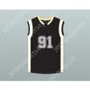 Custom qualsiasi nome Qualsiasi squadra Dennis Rodman Warden 91 Black Basketball Jersey I ritorni tutte le dimensioni cucite S-6XL di alta qualità