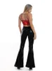 Женские брюки Capris Женские блестящие патентные кожаные брюки Bodycon Womens Women