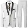 Herenpakken Blazers Mens Ultradun Set 3-delige jasje Vestbroeken/heren Business Gentleman High-End Custom Dress S-6XL Q240507