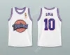 Custom nay mens Youth / Kids Space Jam Lola Bunny 10 Tune Squad Basketball Jersey avec Lola Bunny Patch Top cousé S-6XL
